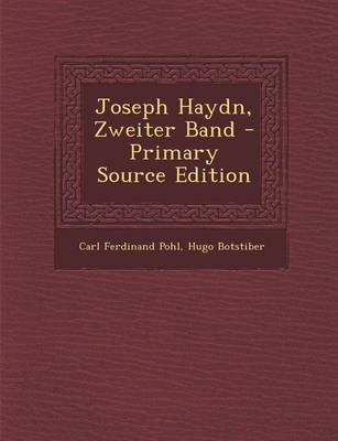 Book cover for Joseph Haydn, Zweiter Band - Primary Source Edition