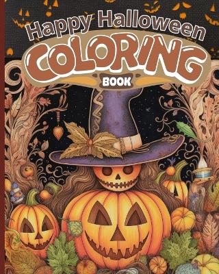 Book cover for Happy Halloween Coloring Book