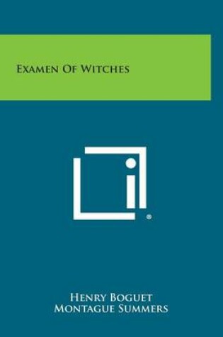 Cover of Examen of Witches