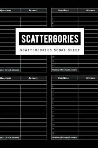 Cover of Scattergories Score Sheet