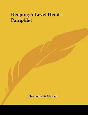 Book cover for Keeping a Level Head - Pamphlet