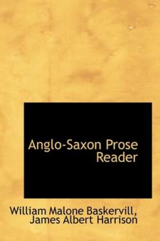 Cover of Anglo-Saxon Prose Reader