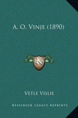 Cover of A. O. Vinje (1890)