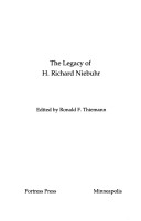 Book cover for The Legacy of H.Richard Niebuhr