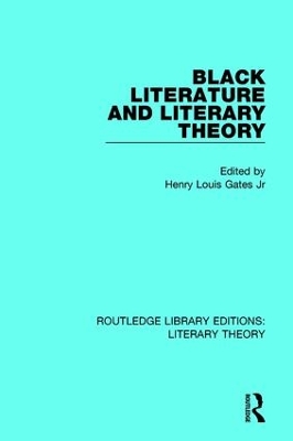 Book cover for Black Literature and Literary Theory