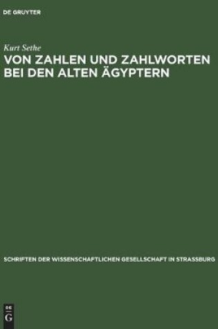 Cover of Von Zahlen Und Zahlworten Bei Den Alten AEgyptern