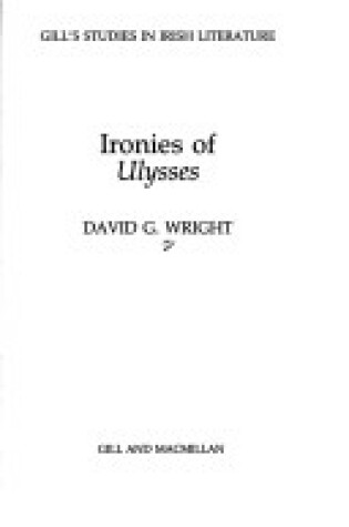 Cover of Ironies of "Ulysses"