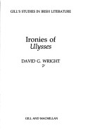 Book cover for Ironies of "Ulysses"