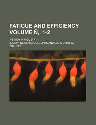 Book cover for Fatigue and Efficiency Volume N . 1-2; A Study in Industry