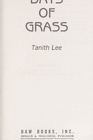 Cover of Days of Grass