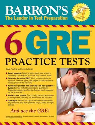 Book cover for 6 GRE Practice Tests