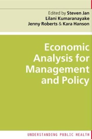 Cover of Economic Analysis for Management and Policy