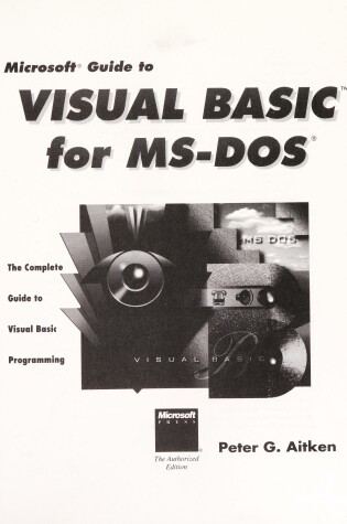 Cover of Microsoft Guide to Visual BASIC for MS-DOS