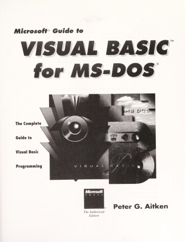 Book cover for Microsoft Guide to Visual BASIC for MS-DOS