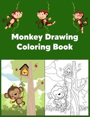 Book cover for Monkey Drawing Coloring Book