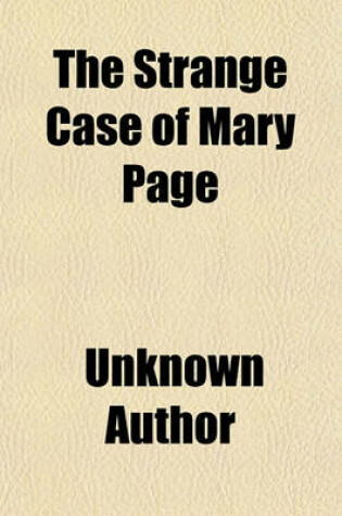 Cover of The Strange Case of Mary Page