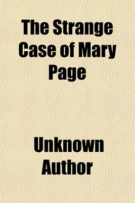 Book cover for The Strange Case of Mary Page