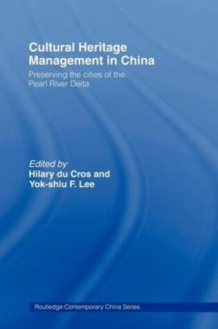 Cover of Cultural Heritage Management in China