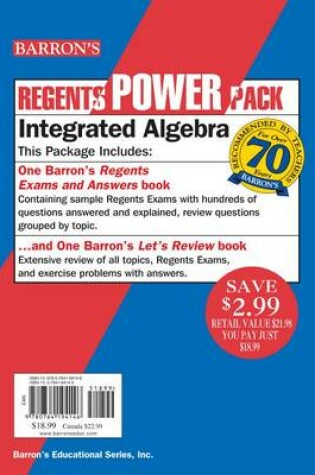 Cover of Regents Power Pack Integrated Algebra