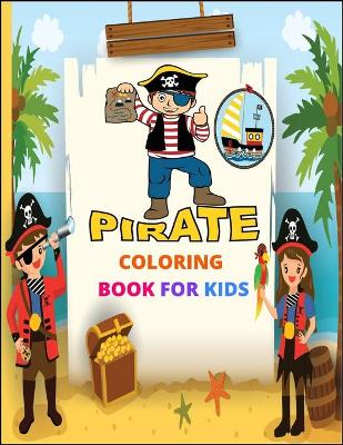 Book cover for Pirate coloring book for kids