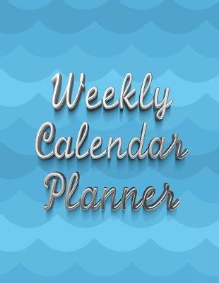 Book cover for Weekly Calendar Planner - 70 Weeks - (8.5 X 11) - Blue Scallop Pattern