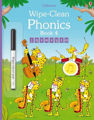 Book cover for Wipe-clean Phonics book 4