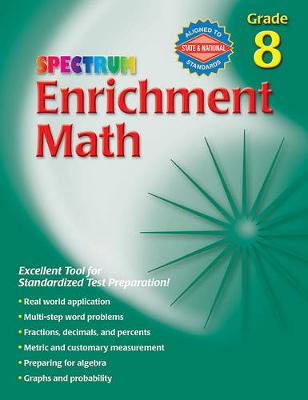 Book cover for Enrichment Math, Grade 8