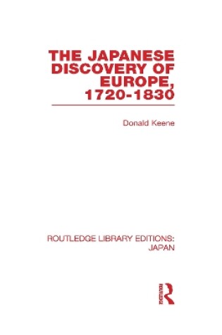Cover of The Japanese Discovery of Europe, 1720 - 1830