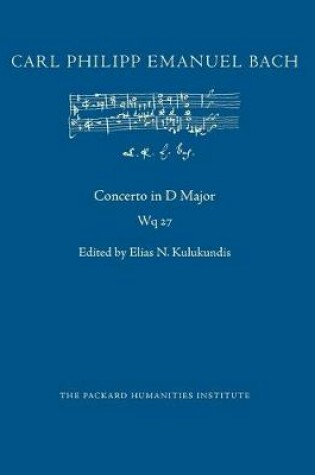 Cover of Concerto in D Major, Wq 27