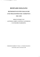 Book cover for Bernard Bolzano Gesamtausgabe, Mathematisch-Physikalische Und Philosophische Schriften 1842-1843