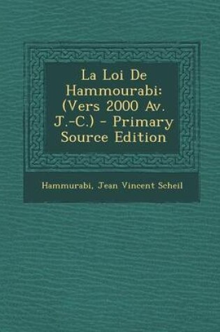 Cover of La Loi de Hammourabi