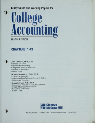 Book cover for Study Guide and Working Papers