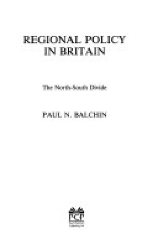 Cover of Regional Policy in Britain