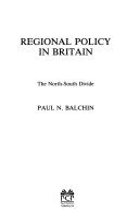 Book cover for Regional Policy in Britain