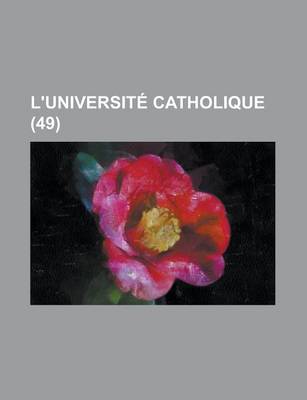 Book cover for L'Universite Catholique (49)