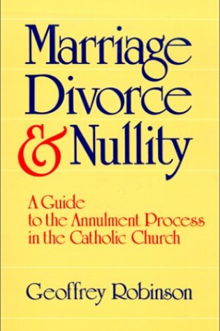 Cover of Marriage Divorce & Nullity