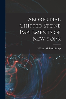 Book cover for Aboriginal Chipped Stone Implements of New York