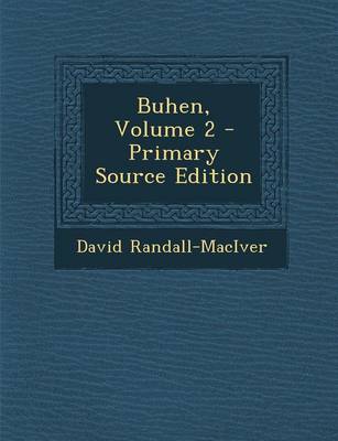 Book cover for Buhen, Volume 2 - Primary Source Edition