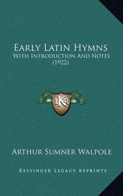 Book cover for Early Latin Hymns