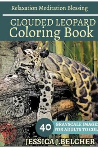 Cover of Clouded Leopard Coloring Book for Adults Relaxation Meditation Blessing