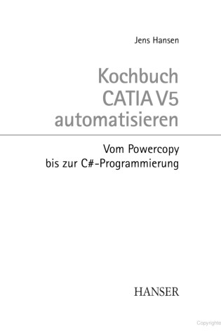 Cover of Kochbuch CATIA V5 automatisieren