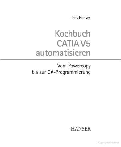 Book cover for Kochbuch CATIA V5 automatisieren