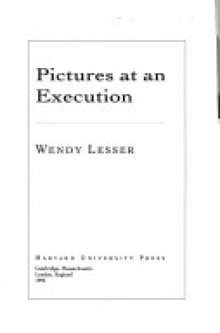 Cover of Pictures at an Execution
