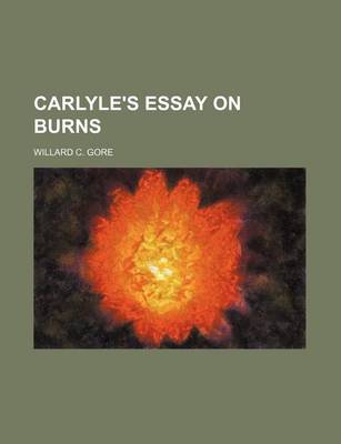 Book cover for Carlyle's Essay on Burns