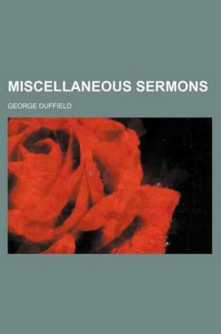 Cover of Miscellaneous Sermons