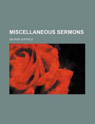 Book cover for Miscellaneous Sermons