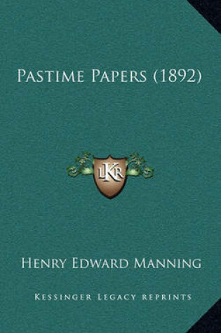 Cover of Pastime Papers (1892)