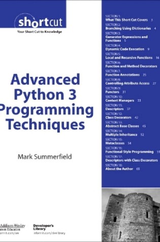 Cover of Advanced Python 3 Programming Techniques