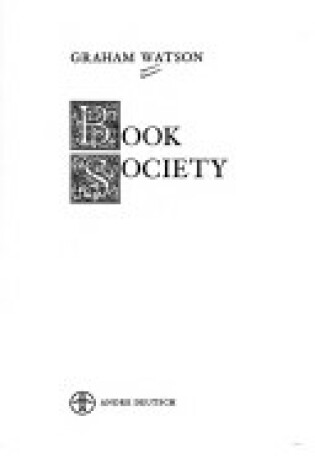 Cover of Book Society