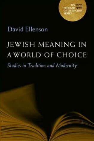 Cover of Jewish Meaning in a World of Choice